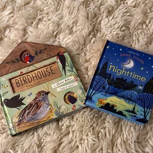 Usborne Birdhouse and Nighttime Peek Inside Books